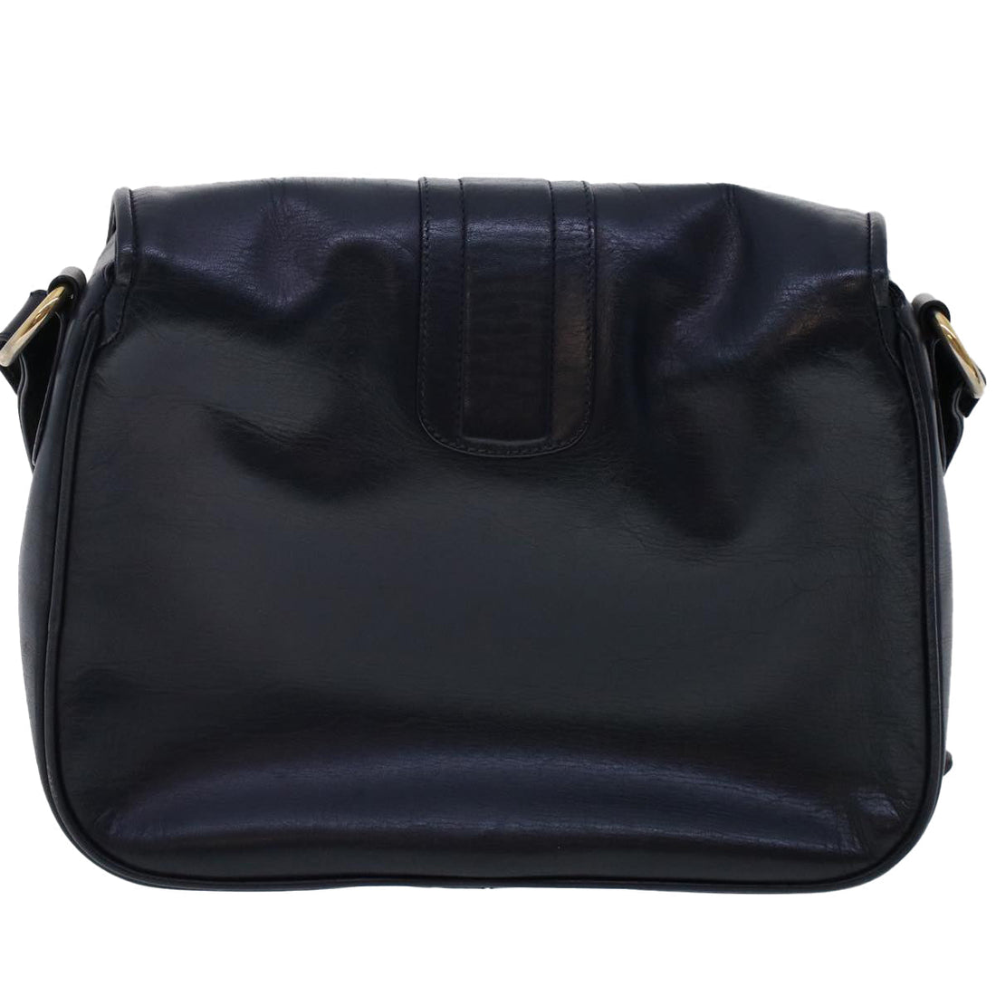 GUCCI Shoulder Bag Leather 2Set Black Navy yk7836B