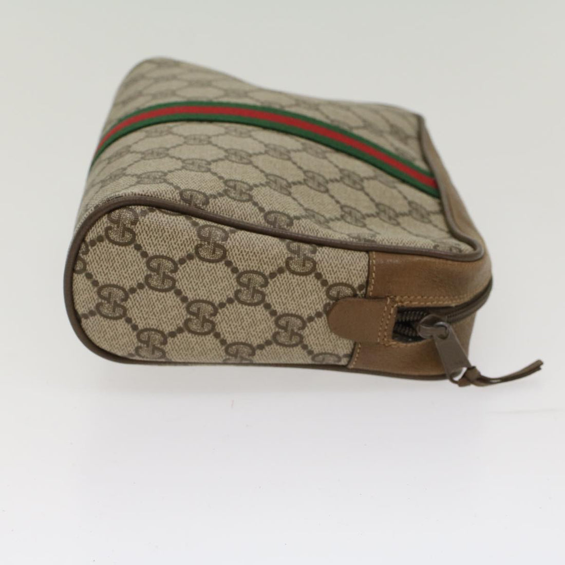 GUCCI GG Canvas Web Sherry Line Clutch Bag Beige Red Green 39.01.012 yk7950