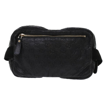 GUCCI GG Canvas Guccissima Waist bag Black 246417 yk7966