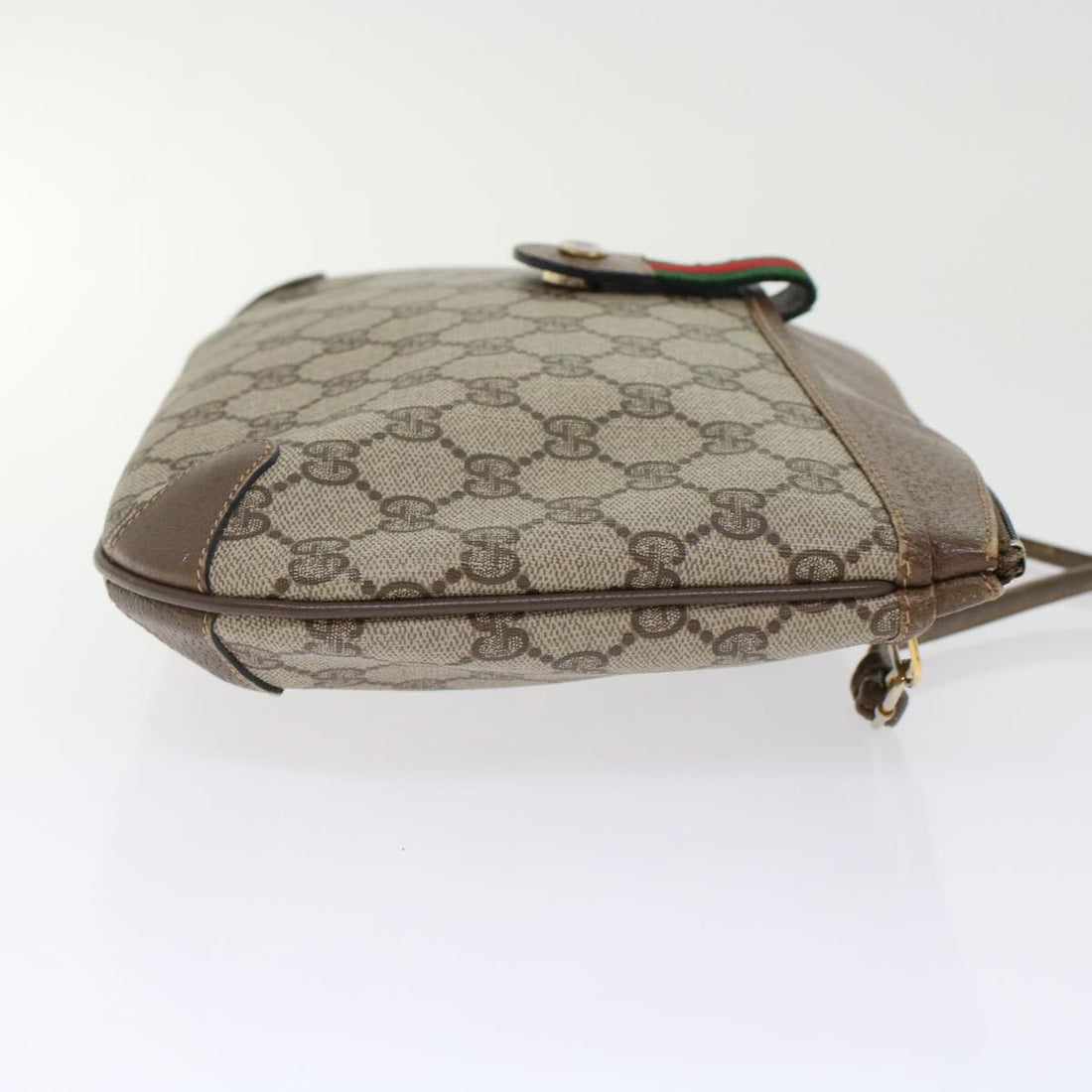 GUCCI GG Canvas Web Sherry Line Shoulder Bag Beige Red 904.02.026 yk7967