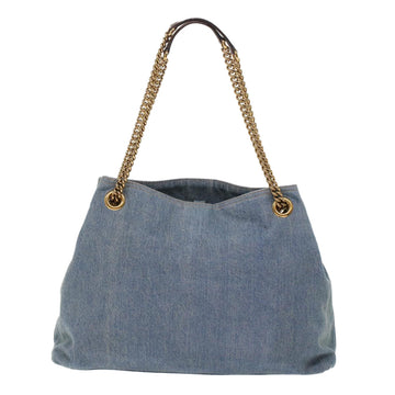 GUCCI Soho Chain Shoulder Bag Denim Blue 308982 yk7993