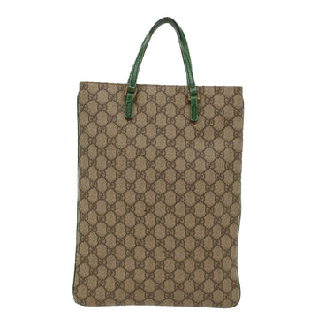 GUCCI GG Canvas Hand Bag PVC Leather Beige 117551 yk8010B