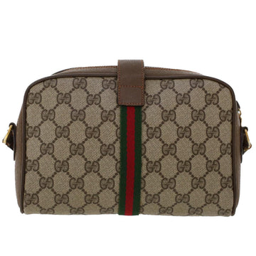 GUCCI GG Canvas Web Sherry Line Shoulder Bag Beige Red 89.02.055 yk8060