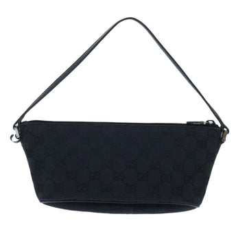 GUCCI GG Canvas Accessory Pouch Leather Black 07198 yk8119B