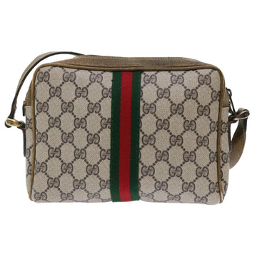 GUCCI GG Canvas Web Sherry Line Shoulder Bag Beige Red 39.001.4938 yk8120B