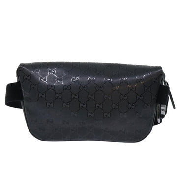 GUCCI GG Canvas Body Bag PVC Leather Black 233269 yk8133B