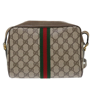 GUCCI GG Canvas Web Sherry Line Shoulder Bag Beige Red 68.02.004 yk8165