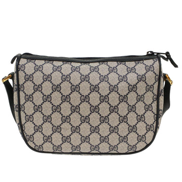 GUCCI GG Canvas Sherry Line Shoulder Bag Gray Red Navy 89.02.032 yk8166