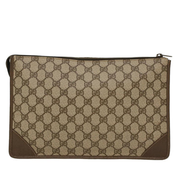 GUCCI GG Canvas Clutch Bag PVC Leather Beige 97.01.029 yk8180