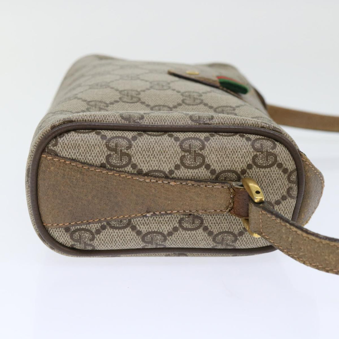 GUCCI GG Canvas Web Sherry Line Shoulder Bag Beige Red 89.02.018 yk8189B