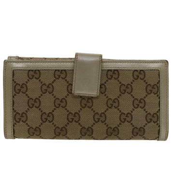 GUCCI GG Canvas Interlocking Long Wallet Beige 282426 yk8207