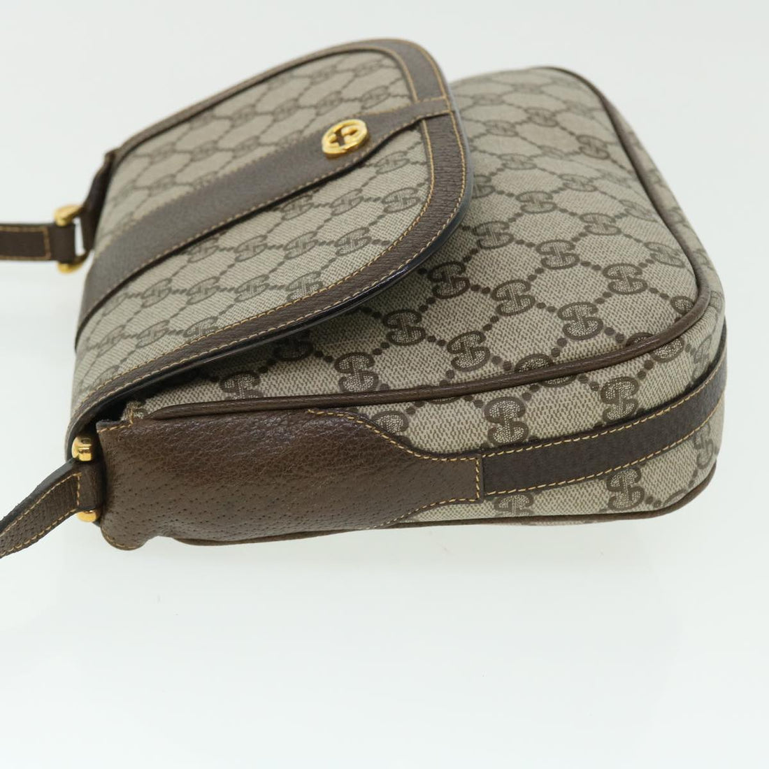 GUCCI GG Canvas Shoulder Bag PVC Leather Beige 001.115.4425 yk8215