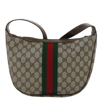GUCCI GG Canvas Web Sherry Line Shoulder Bag Beige Red Green yk8220