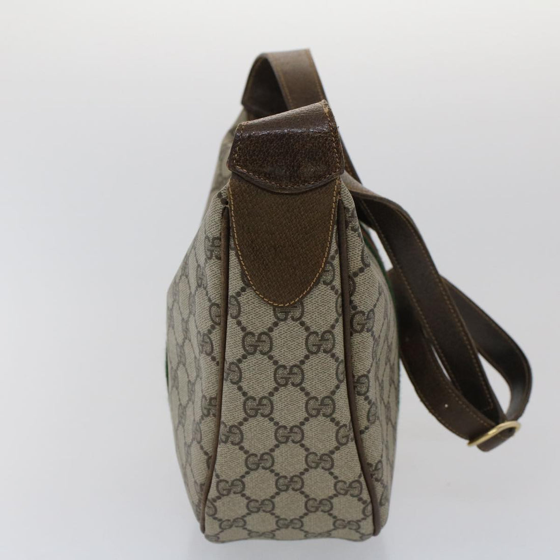 GUCCI GG Canvas Web Sherry Line Shoulder Bag Beige Red Green yk8220