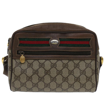 GUCCI GG Canvas Web Sherry Line Shoulder Bag Beige Red Green yk8226