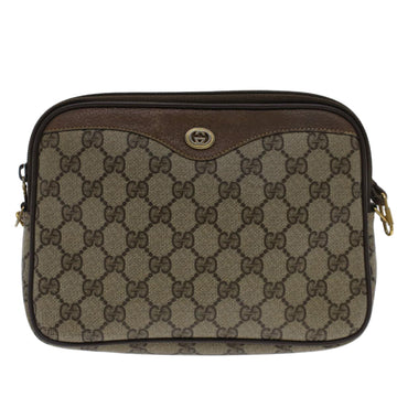 GUCCI GG Canvas Shoulder Bag PVC Leather Beige 97.02.068 yk8228