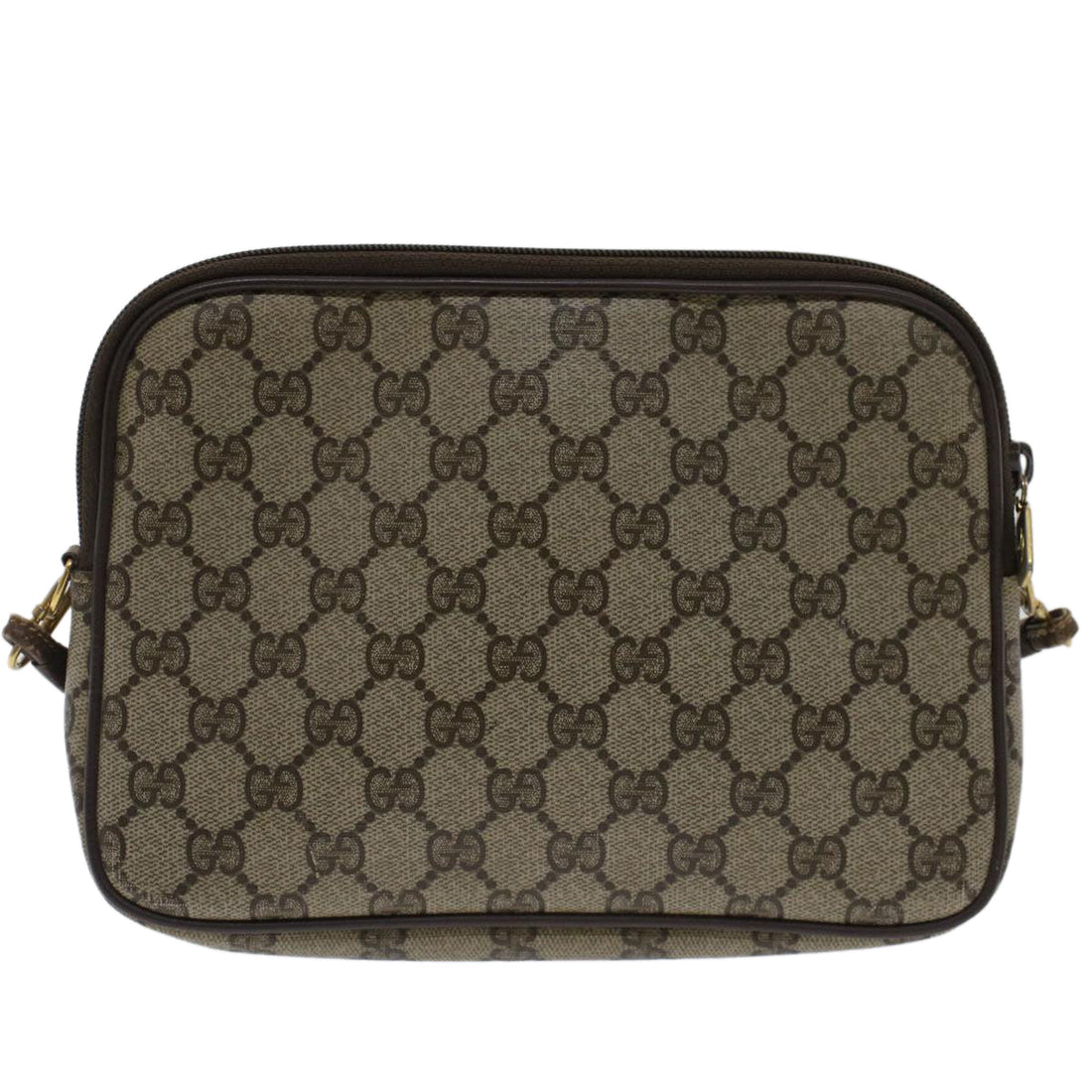 GUCCI GG Canvas Shoulder Bag PVC Leather Beige 97.02.068 yk8228