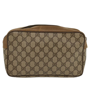 GUCCI GG Canvas Clutch Bag PVC Leather Beige 89.01.044 yk8269