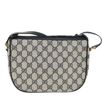 GUCCI GG Canvas Sherry Line Shoulder Bag Gray Red Navy 89.02.032 yk8362