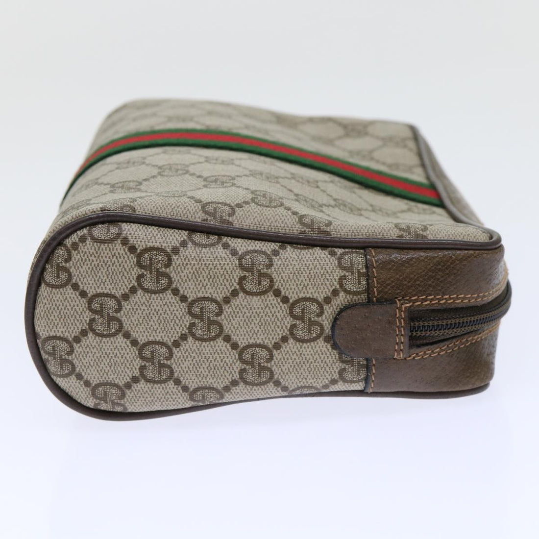 GUCCI GG Canvas Web Sherry Line Clutch Bag Beige Red 63 01 012 yk8363B