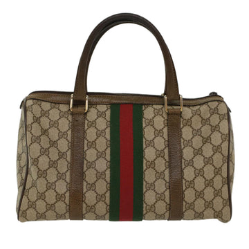GUCCI GG Canvas Web Sherry Line Boston Bag Beige Red 20 012 3842 yk8394B