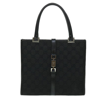 GUCCI GG Canvas Jackie Hand Bag Black yk8412