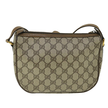 GUCCI GG Canvas Web Sherry Line Shoulder Bag PVC Leather Beige Green yk8413