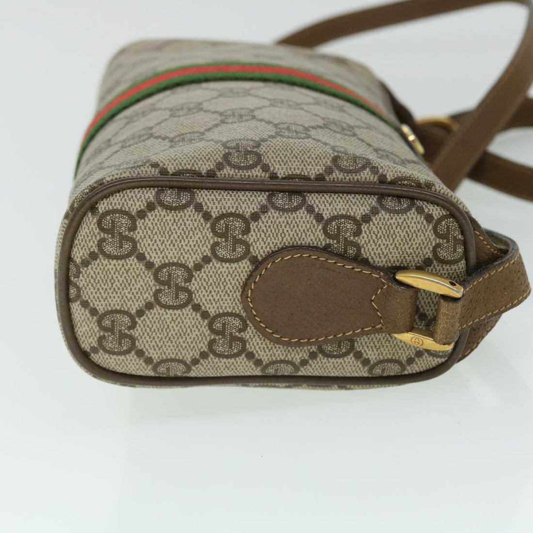 GUCCI GG Canvas Web Sherry Line Shoulder Bag Beige Red 89 02 018 yk8428