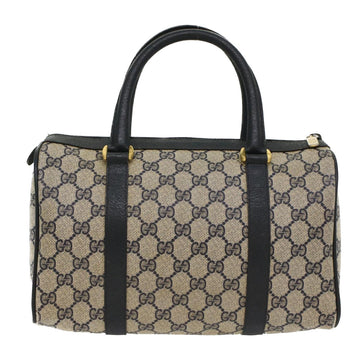 GUCCI GG Canvas Sherry Line Boston Bag PVC Leather Gray Red Navy yk8433