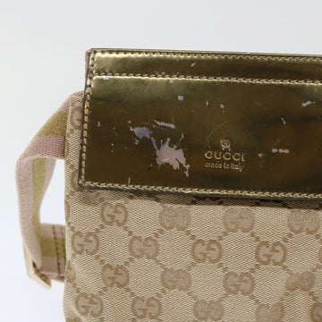 GUCCI GG Canvas Sherry Line Waist bag Beige Gold pink 28566 yk8454