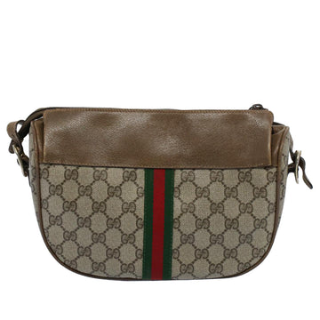 GUCCI GG Canvas Web Sherry Line Shoulder Bag Beige Green Red yk8510