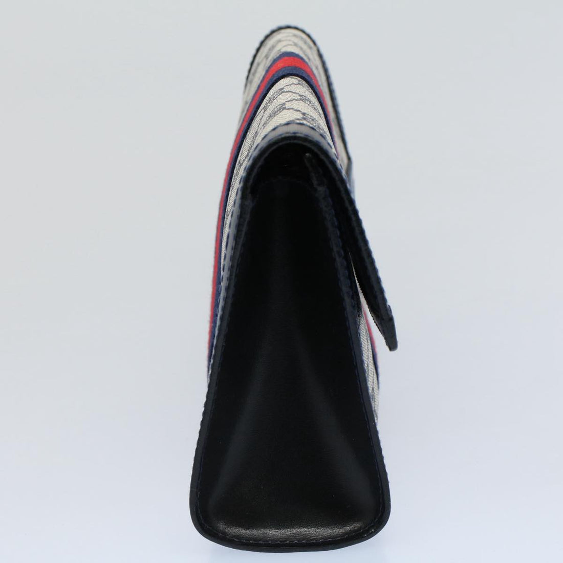 GUCCI GG Canvas Sherry Line Clutch Bag Red Navy gray 67.014.3087 yk8536