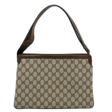 GUCCI GG Canvas Web Sherry Line Shoulder Bag PVC Leather Beige Red yk8640