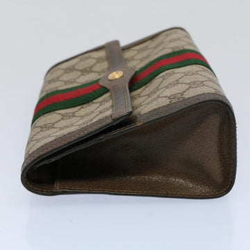 GUCCI GG Canvas Web Sherry Line Clutch Bag Beige Red 41 014 3087 25 yk8666