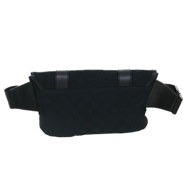 GUCCI GG Canvas Body Bag Leather Black 145851 yk8669