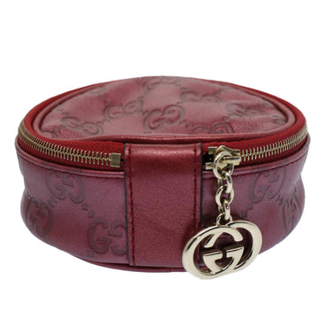 GUCCI GG Canvas Guccissima Pouch Red 212217 yk8686