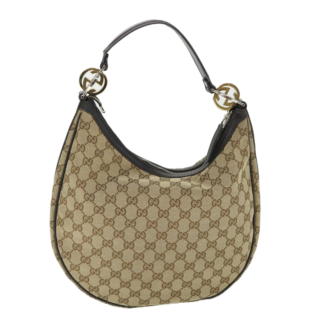 GUCCI GG Canvas Shoulder Bag Beige 232962 yk8702