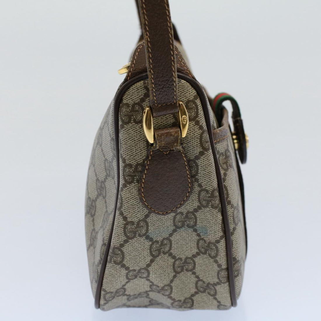 GUCCI GG Canvas Web Sherry Line Shoulder Bag Beige Red 89 02 032 yk8711