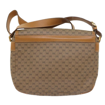 GUCCI Micro GG Canvas Shoulder Bag PVC Leather Beige yk8723