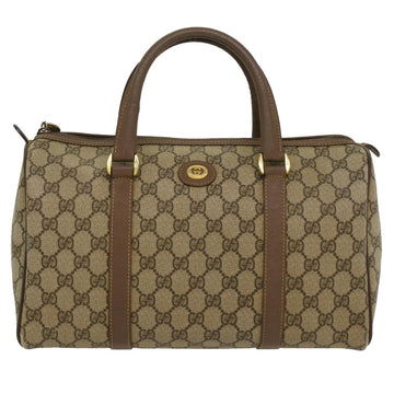 GUCCI GG Canvas Boston Bag PVC Leather Beige 002 123 6842 yk8724