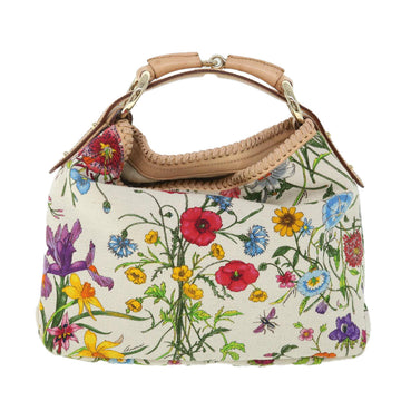 GUCCI Flora Horsebit Hand Bag Canvas Multicolor 145823 yk8726
