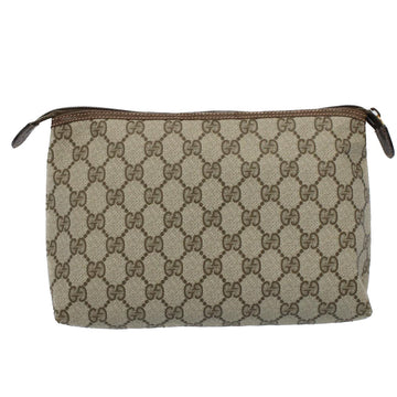GUCCI GG Canvas Pouch PVC Leather Beige 014 115 6088 9411 yk8737