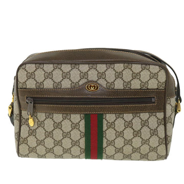 GUCCI GG Canvas Web Sherry Line Shoulder Bag Beige Red 001 4071 5 yk8754