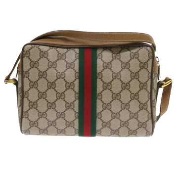 GUCCI GG Supreme Web Sherry Line Shoulder Bag Beige Green 98 02 004 yk9045