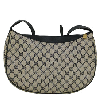 GUCCI GG Canvas Shoulder Bag PVC Leather Navy yk9202
