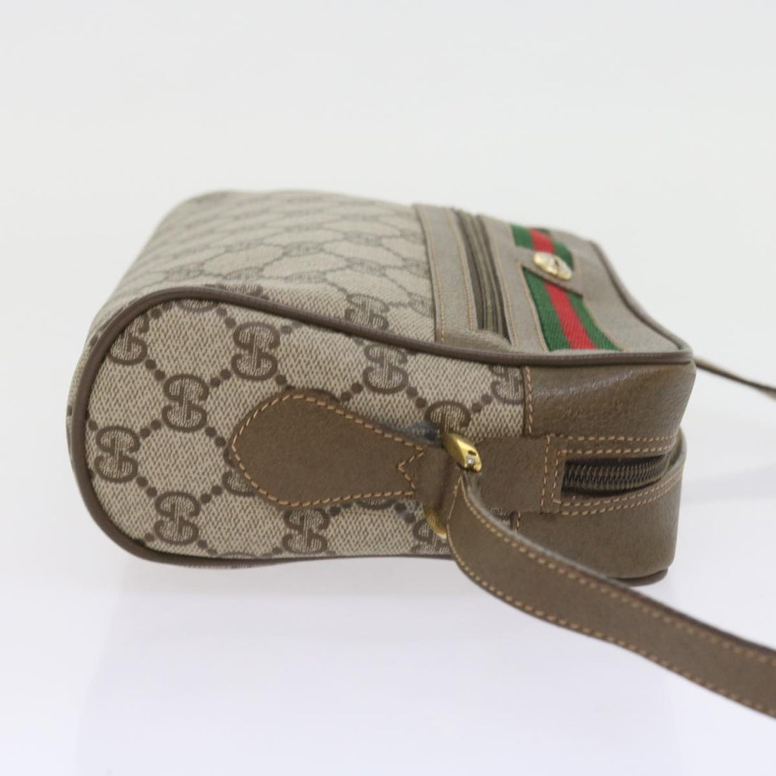 GUCCI GG Supreme Web Sherry Line Shoulder Bag Beige Red 56 02 087 yk9277