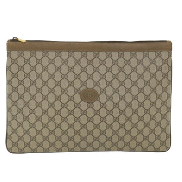 GUCCI GG Supreme Documents Case Clutch Bag Beige 017 098 0025 yk9467