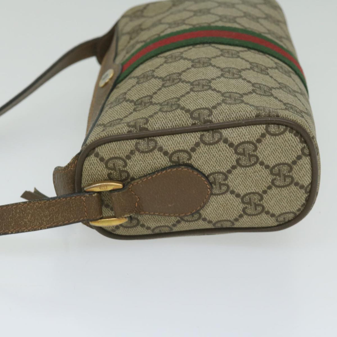 GUCCI GG Supreme Web Sherry Line Shoulder Bag Beige Red 89 02 018 yk9578