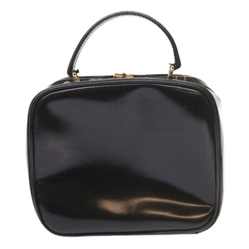 GUCCI Bamboo Vanity Cosmetic Pouch Patent leather Black 000 3270 yk9625