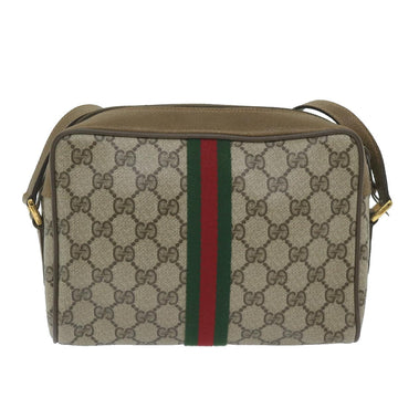 GUCCI GG Supreme Web Sherry Line Shoulder Bag Beige Red 56 02 004 yk9683